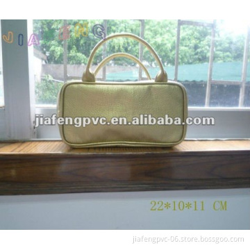 Elegant Golden Soft PU Lady Bag with PU Handle